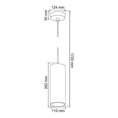 Tecnolite Lámpara Colgante, Base E27, Luz Colgante de Techo Moderno, Color Cristal Opalino, 100 - 240 V,