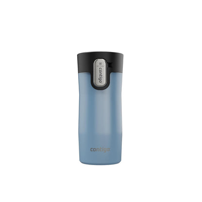 Contigo AUTOSEAL West Loop - Taza de viaje de acero inoxidable aislada al aspiradora con tapa fácil de limpiar, 12 onzas, perla helada glaciar