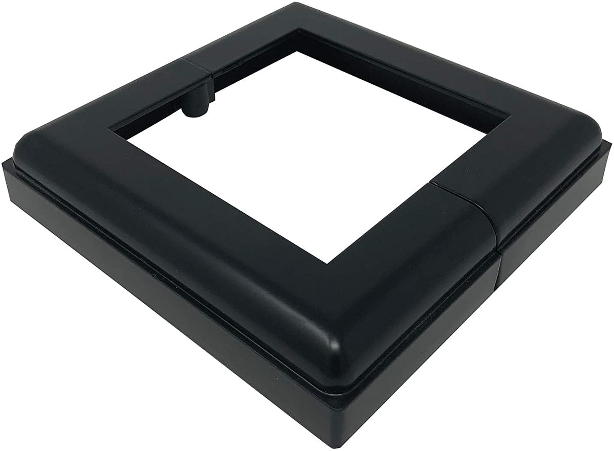 Nuvo Iron ADPBS4 - Base de falda de aluminio para postes de 4 x 4, 1 unidad (paquete de 1), color negro