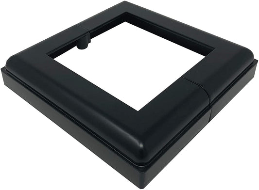 Nuvo Iron ADPBS4 - Base de falda de aluminio para postes de 4 x 4, 1 unidad (paquete de 1), color negro