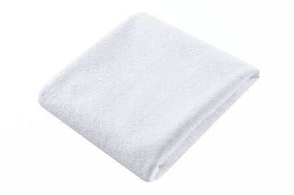 Dalfiori Protector de colchón Transpirable Blanco Queen Size 150 x 190 x 40 cm, Cubierta 80% Rizo de algodón y Respaldo 20% poliéster película de Poliuretano Transpirable