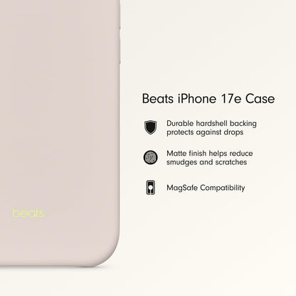 Beats - Funda con MagSafe de para el iPhone 17e, Delgada, Ligera y Resistente con Acabado Mate y Forro de Microfibra – Gris calizo