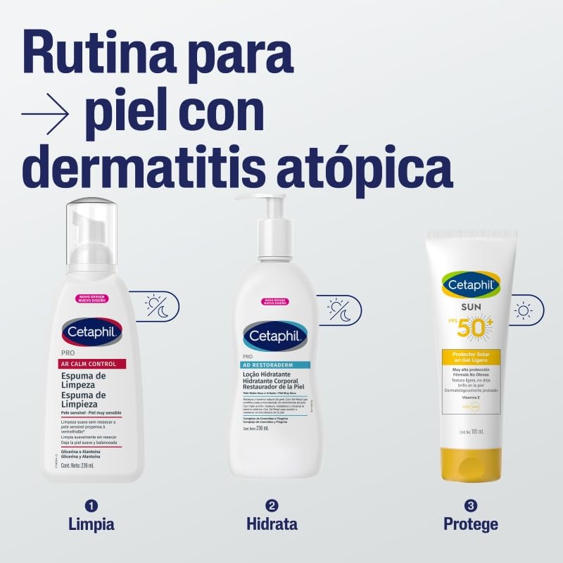 Cetaphil Pro AR Calm Control Espuma de Limpieza Facial Piel Sensible 236 ml | Con glicerina, alantoína y cafeína; limpia sin resecar, alivia ardor, comezón y suaviza piel con tendecia a enrojecimiento.
