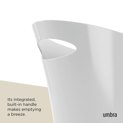 Umbra Skinny Bote de basura, Blanco metálico