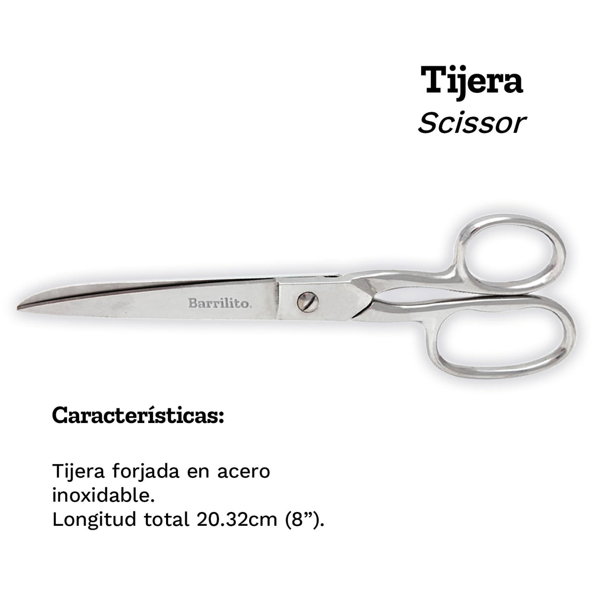 Barrilito Tijera de Costura 20.32cm (8pulg). 8341-8CN