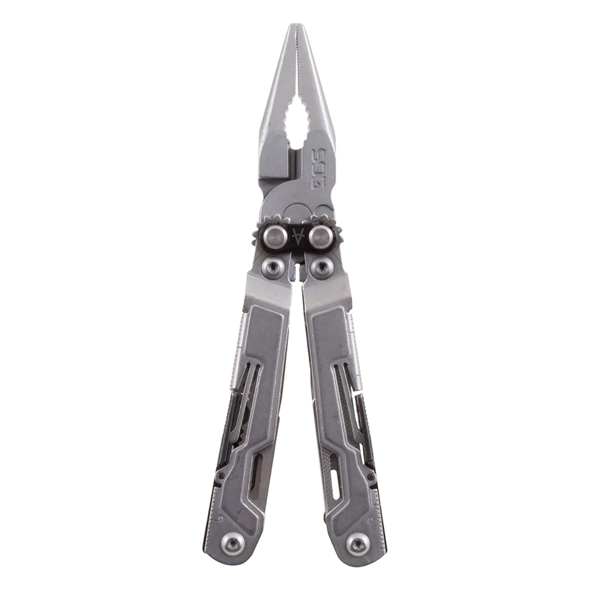 SOG PowerPint Mini Herramienta compacta de Acero Inoxidable | 18 Herramientas Ligeras Especiales y Pinzas Multiherramienta SOG Cuchillo de Bolsillo, Lavado a Piedra