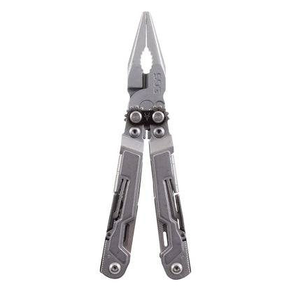 SOG PowerPint Mini Herramienta compacta de Acero Inoxidable | 18 Herramientas Ligeras Especiales y Pinzas Multiherramienta SOG Cuchillo de Bolsillo, Lavado a Piedra