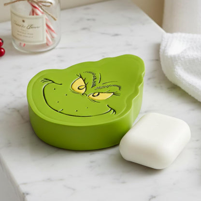 Franco Dr. Seuss The Grinch - Jabonera de Resina navideña para Navidad, Soporte para jabón/joyería (Producto Oficial) Collectibles