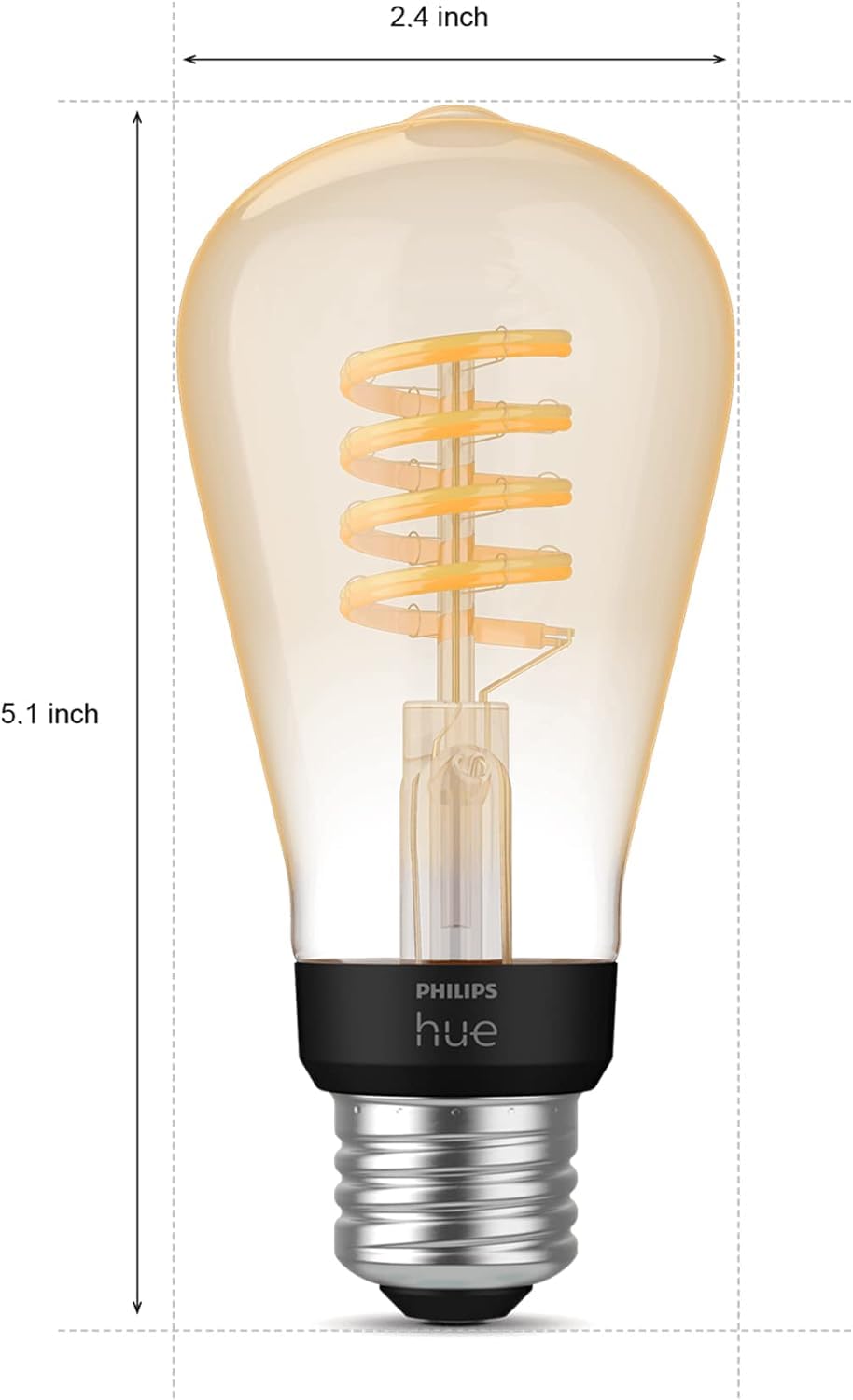 Philips Hue Foco Inteligente Filamento estilo vintage ST19 Compatible con Alexa