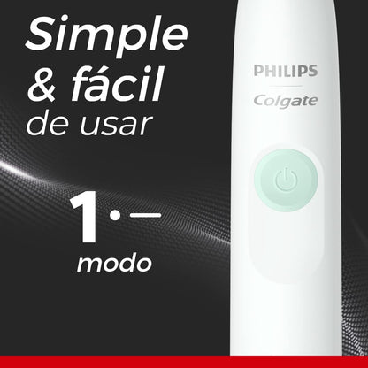 Philips Colgate Cepillo Dental Eléctrico SonicPro 10 con 4 Repuestos | Remueve 200% Más Placa, 31.000 Movimientos por Minuto, Cuidado Suave y Efectivo, 1 Modo de Cepillado: Clean
