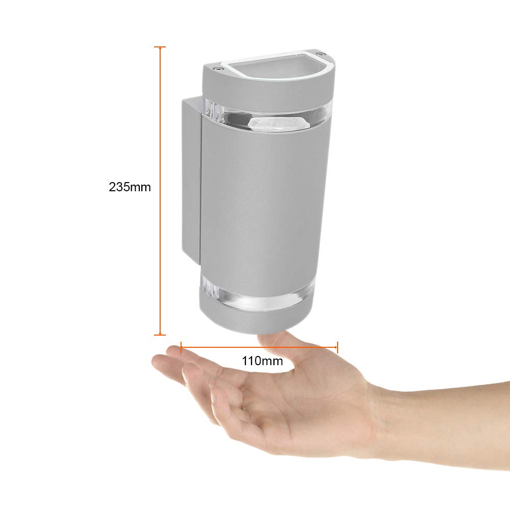 Tecnolite - Lámpara de Pared Arbotante Exterior, Potencia Máx. 120 W, 2 Bases E27, IP45, No incluye focos