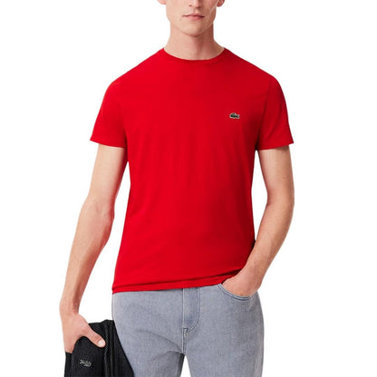 Lacoste Playera Clásica para Hombre, Cuello Redondo - 4XL - Rojo brillante.