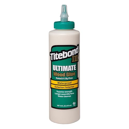 Titebond III Ultimate Wood Glue 473ml - Alta Resistencia - Impermeable - Adherencia - Carpintería - Hecho en USA
