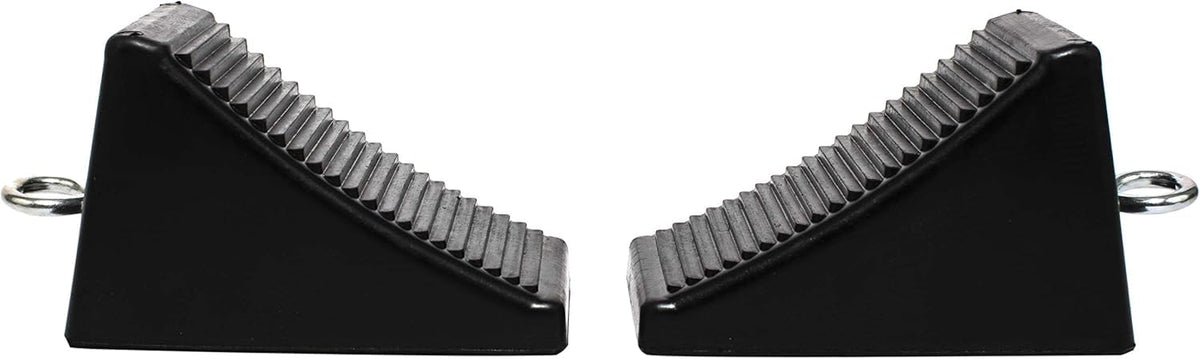 MaxxHaul 50011 Calzas Goma Resistentes Tornillo Ojo Antideslizante Remolque/Caravana/Camión 6.5"x3.7"x4" Pack 2