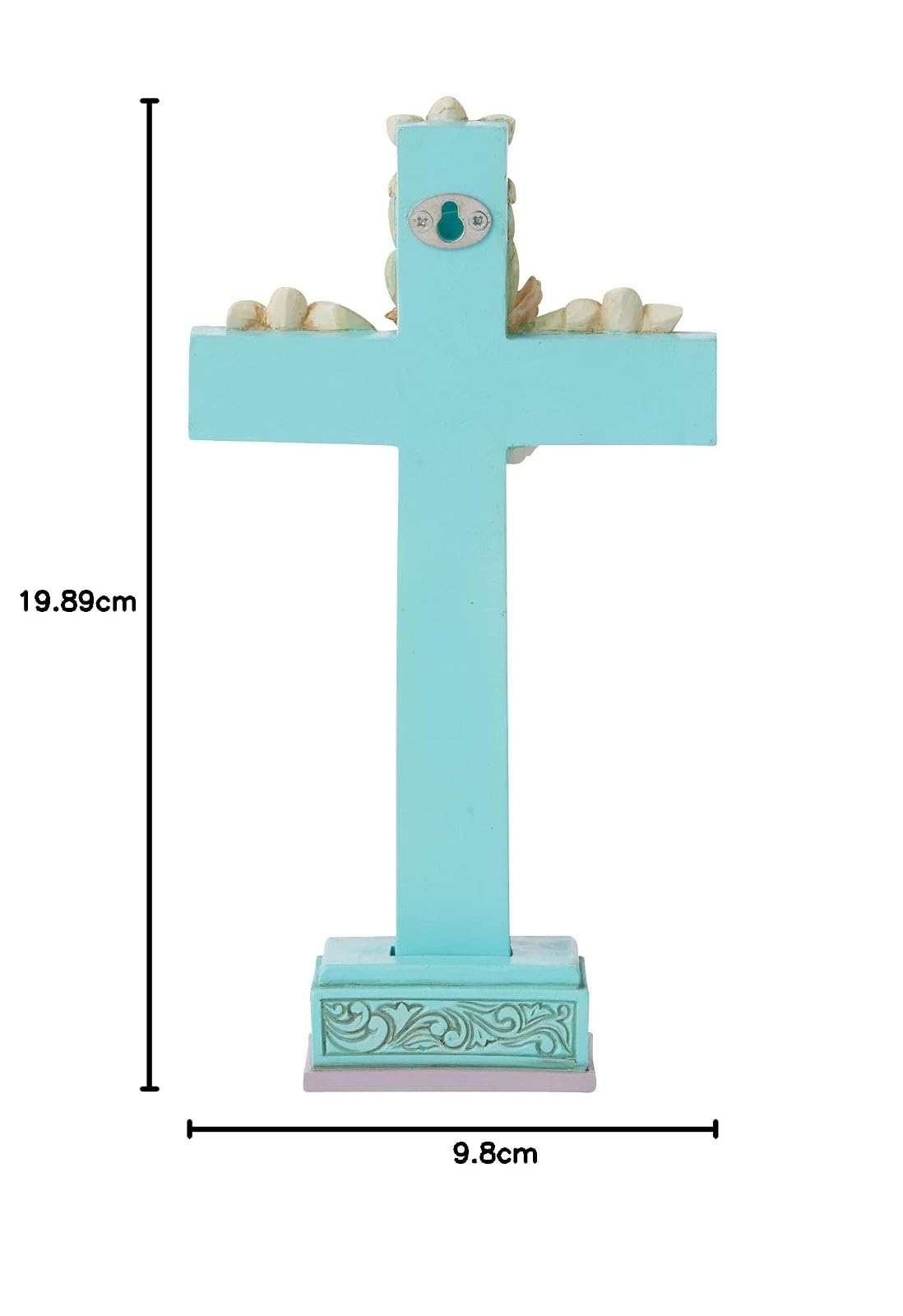 Enesco Jim Shore Heartwood Creek Cross con lirios de Pascua y paloma, 7.83 pulgadas, multicolor