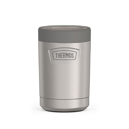 THERMOS ICON SERIES, aislante para latas de bebidas, 12 onzas, acero inoxidable mate, aislado al aspiradora