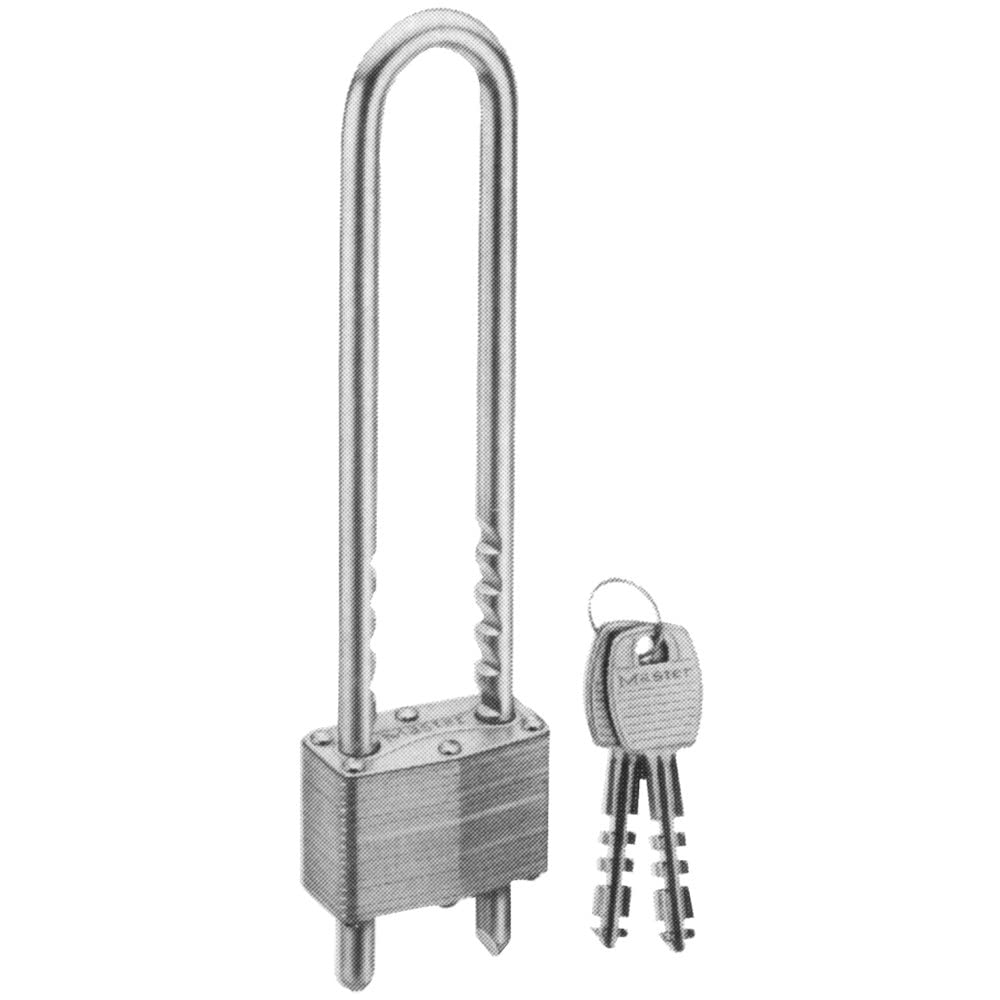 Master Lock 517D Candado Laminado Económico de 44 mm de Ancho con Gancho Ajustable desde 7 cm hasta 14 cm