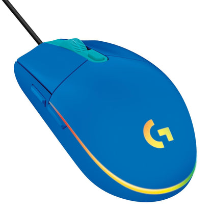 Logitech G203 LIGHTSYNC Mouse Gaming con Iluminación RGB Personalizable, 6 Botones Programables Seguimiento de hasta 8,000 dpi, Ultra-Ligero - Color Azul