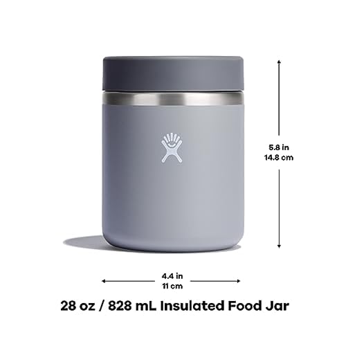 Hydro Flask - Tarro aislado de 28 onzas, color negro