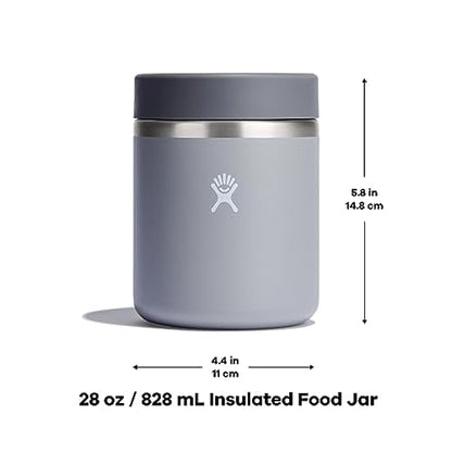 Hydro Flask - Tarro aislado de 28 onzas, color negro