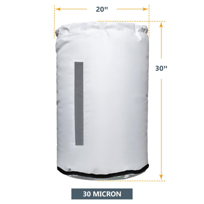 Powertec Bolsa Colectora de Polvo | 20 x 30 pulgadas, compatible con sistemas Delta, Grizzly, Shop Fox, WEN