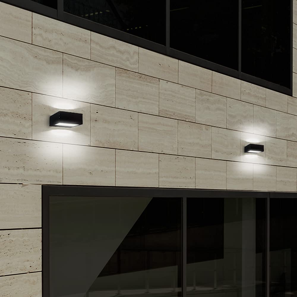 Tecnolite Lámpara de Exterior LED para Sobreponer HLED-370/N, 9 W, Luz Blanca Neutra, Negro
