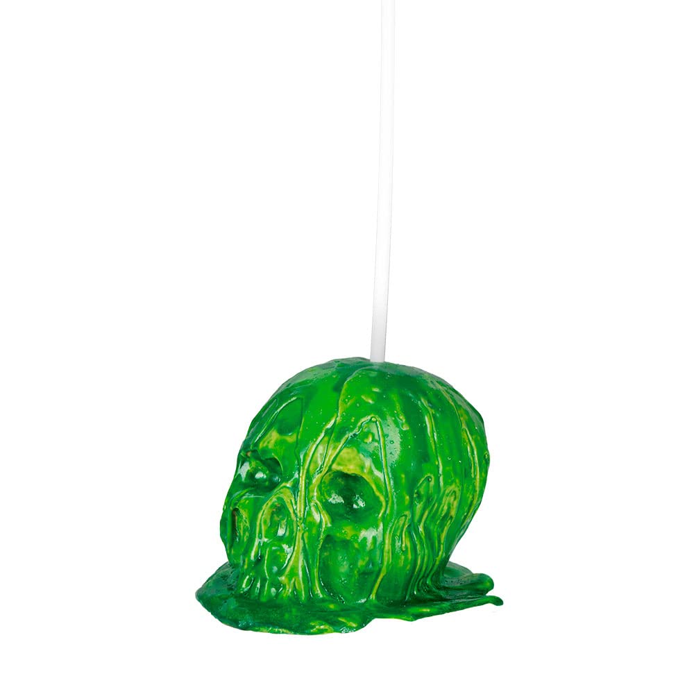 Ghoulish Productions Evil Green Apple, Decoración De Manzana Verde Caramelizada Envenenada, Decoración De Látex para Halloween, Manzana Envenenada De Látex