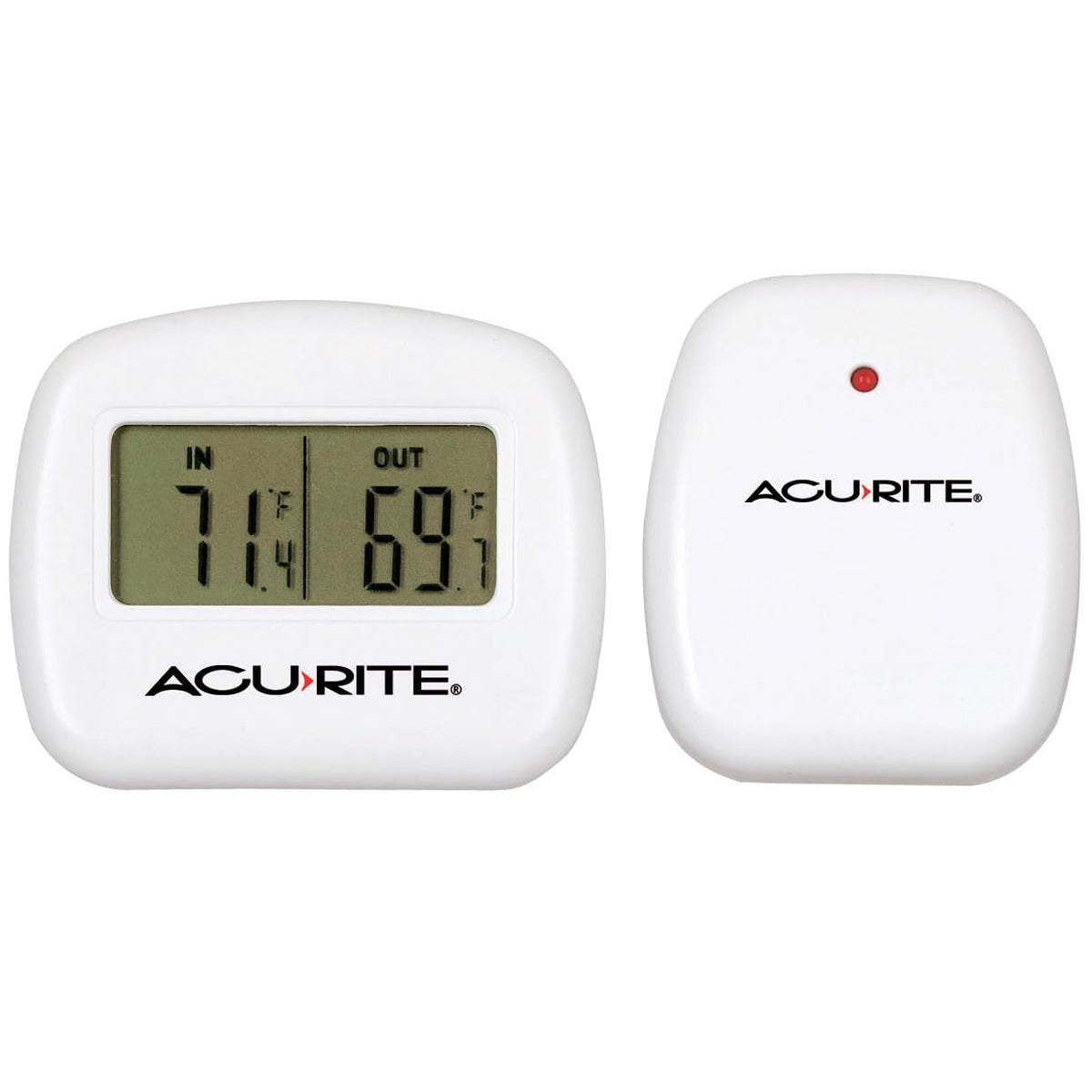 AcuRite 00782A2 Termómetro inalámbrico para Interiores y Exteriores, Temperatura, Blanco, 0.4