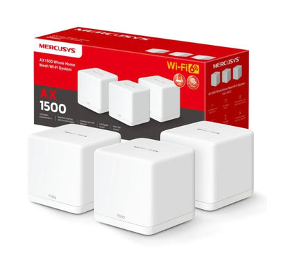 Mercusys Halo H50G Sistema WiFi Mesh AC1900, 3 Piezas - WiFi6 AX1500 Gigabit Paquete de 3