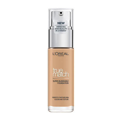 Loreal Paris True Match Base de Maquillaje Líquida con Ácido Hialurónico - 3.D - 3.W Beige Dore
