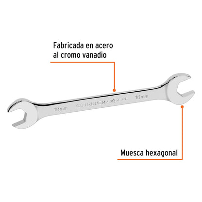 Truper Expert LL-31819, Llave española, milimétrica, 18 x 19 x 227 mm