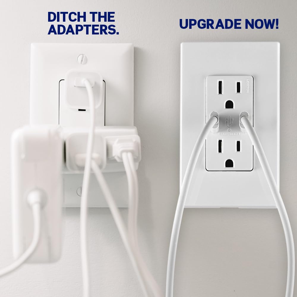 Leviton 006-T5635-00B Combinación Contacto Doble a Prueba de Manipulaciones y Contacto USB tipo C/C, Café