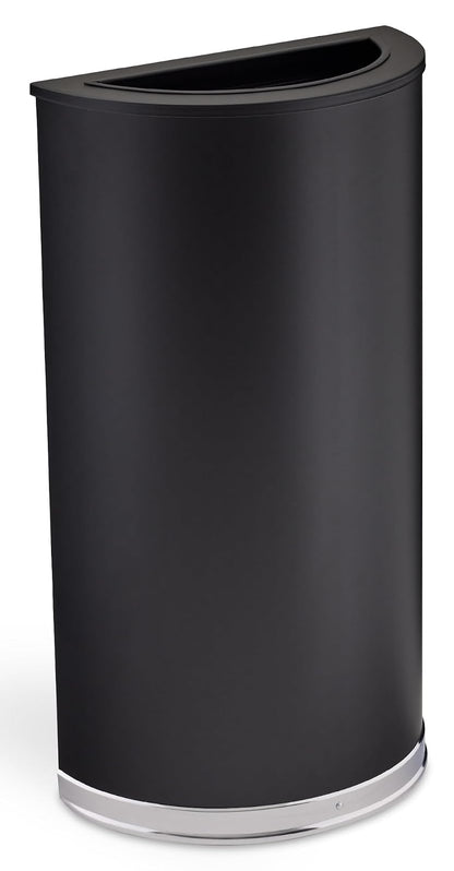 Safco 9940BL 9940BL Half Round Receptacle, Black