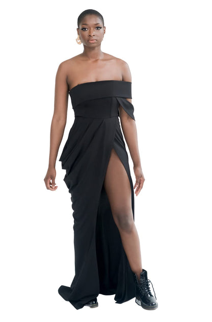 Pantora Long Draped Dress Vestido Mujer
