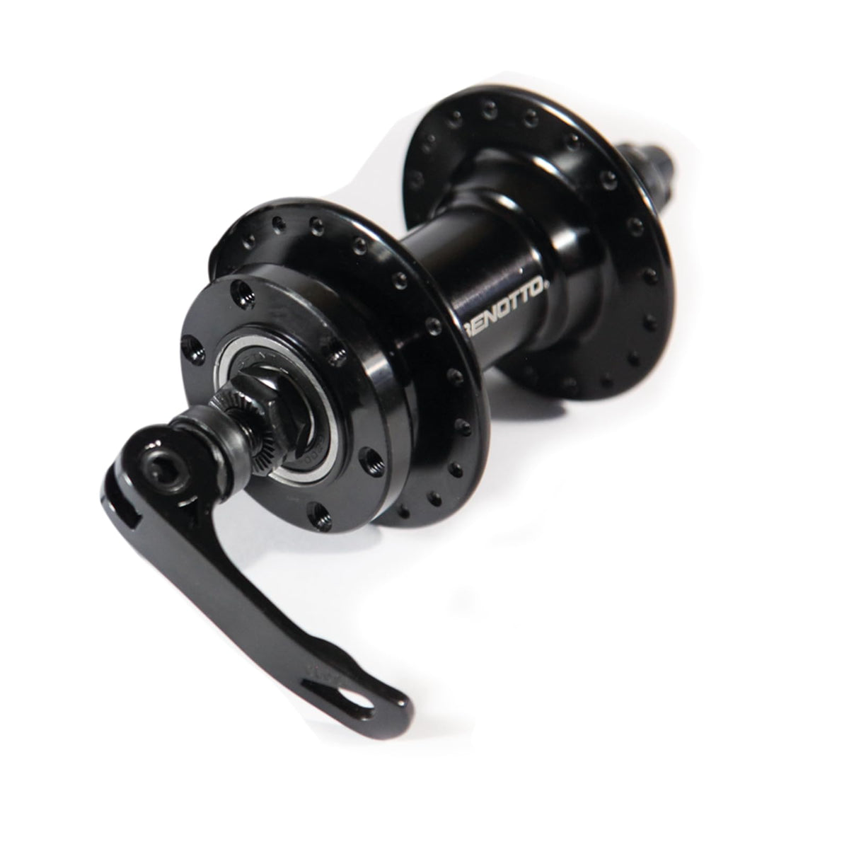 Maza BENOTTO 36x36B | Rueda Libre Aluminio con Bloqueos y Balero Sellado | Compatible Disco Rotor | Negro GL-B10 (2 Piezas)