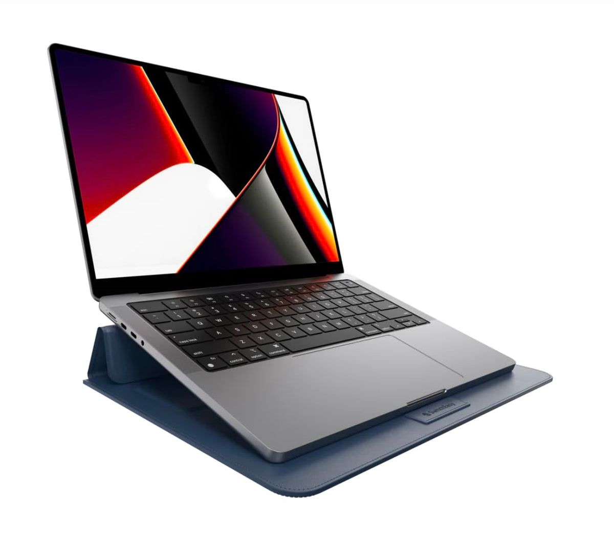 SwitchEasy EasyStand Funda Compatible con MacBook Air/Pro 13"/14", Cubierta Magnética, Soporte Inteligente - Azul