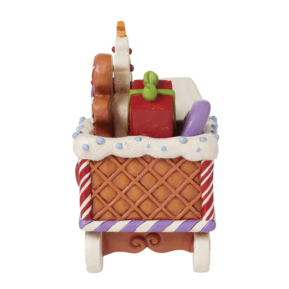 Enesco Jim Shore Heartwood Creek Gingerbread - Figura de Tren de Navidad de Resina de Piedra Pintada a Mano, Cifras de Papá Noel coleccionables, Estatua de decoración del hogar, 5.25 Pulgadas