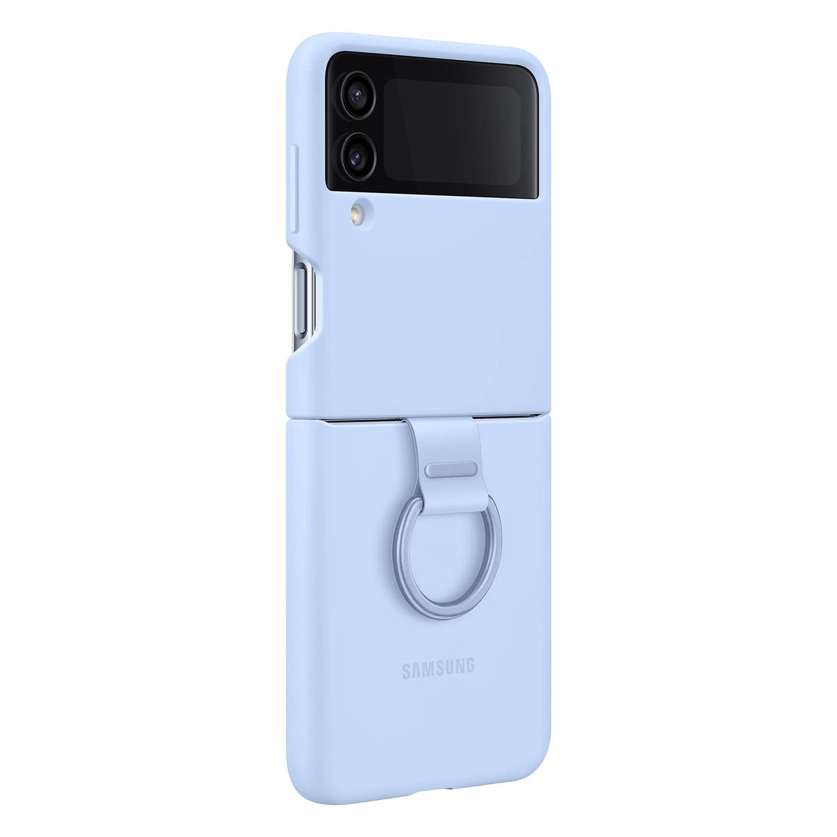 Samsung Funda para Galaxy Z Flip4 con Correa de Sujeción - Z Flip4 - SILICÓN - Azul Claro
