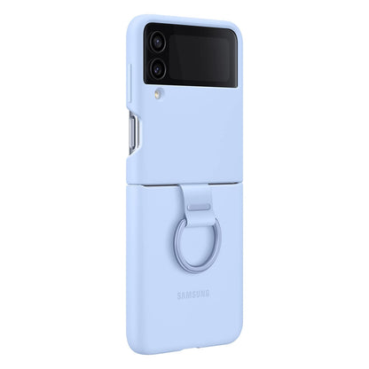 Samsung Funda para Galaxy Z Flip4 con Correa de Sujeción - Z Flip4 - SILICÓN - Azul Claro