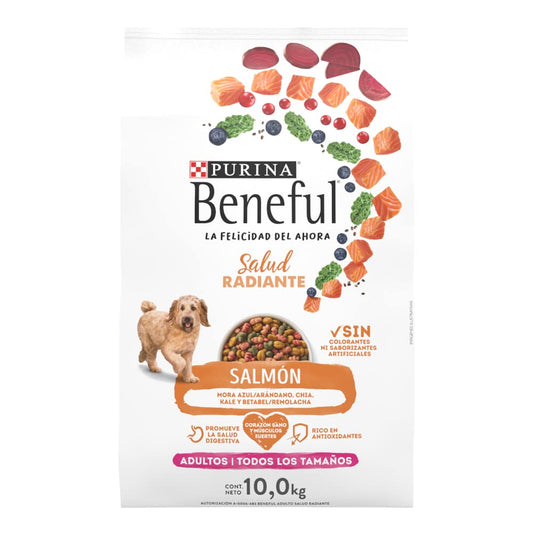 Purina Beneful Adulto Todos los tamaños Salud Radiante Sabor Salmón 10Kg