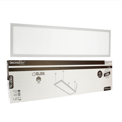 Tecnolite Panel LED de Techo para Oficina PAN-LED-L/45/40/S, 45 W, Luz Blanca 4000 K, 3600 lm, Satinado