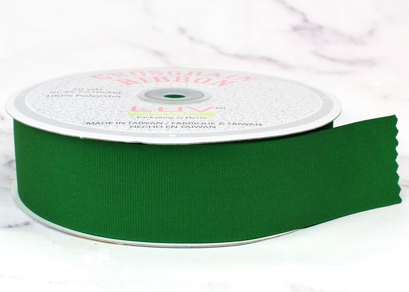 Creative Ideas Solid Grosgrain Ribbon, 1-1/2-Inch by 50-Yard, Emerald Green