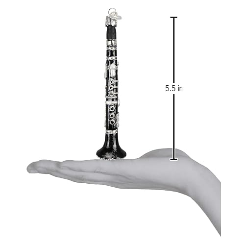 Old World Christmas Adornos de Vidrio para Clarinete soplado para árbol de Navidad (38026)