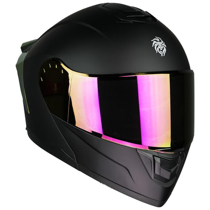 KOV Casco Zero Black Demon Negro Abatible Dot M