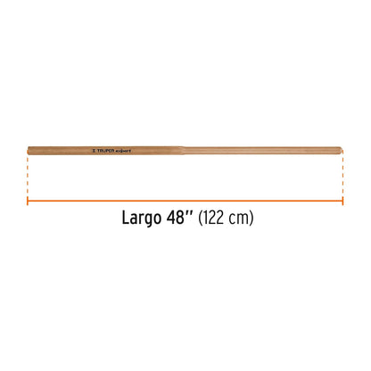 Truper MG-CA-35/38, Mango cuadrado de repuesto para cavador, CA-35 y 38, 48"