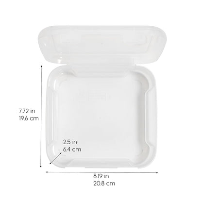 IRIS USA Paquete de 8 Cajas de Almacenamiento para Scrapbooking, 15.3 x 15.3 cm, Estuches Portátiles para Manualidades y Arte, Transparente