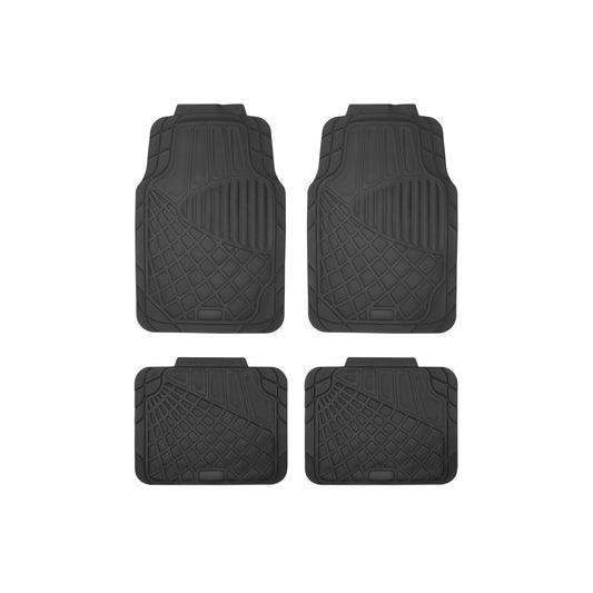 Surtek TAR4N Juego de tapetes para Auto Uso rudo, 4 Piezas, Color Negro