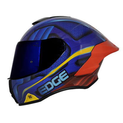 Edge Casco Modular DC para Moto con Doble Visor Antivaho, Certificado DOT - M - SUPERMAN BRILLANTE