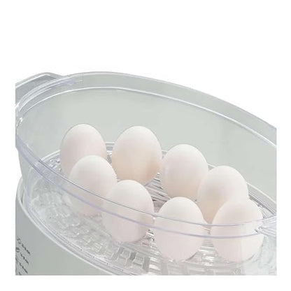 Oster® Vaporera de Alimentos, con 2 bandejas plegables, y Temporizador, Blanca