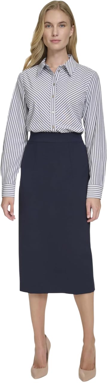 Tommy Hilfiger - Camisa de Manga Larga con Botones para Mujer